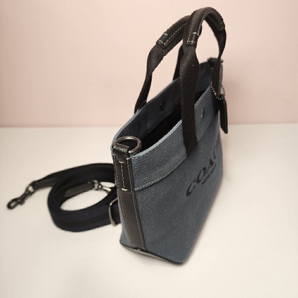 NWT Coach CU299 MEN'S Tote 20 In Colorblock QB Denim Midnight Navy - Picture 4 of 7